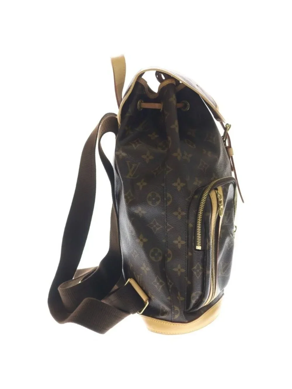 Louis Vuitton Monogram Sac de Bosford Leather Backpack Brown